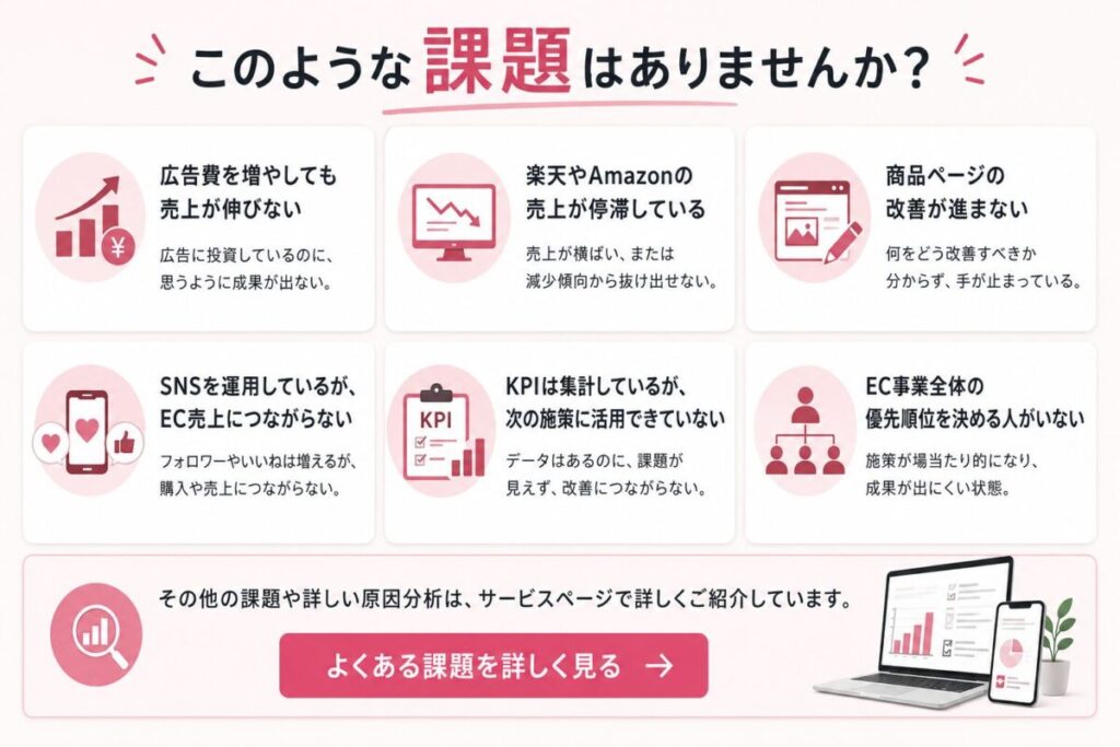 化粧品メーカーのよくある課題